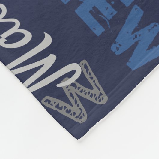 Matthew gepersonaliseerde naam sinaasappel blauw g fleece deken (Hoek)