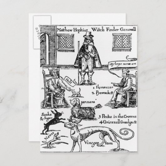 Matthew Hopkins, Algemene Witchfinder Briefkaart (Voorkant / Achterkant)