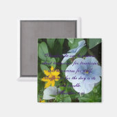 Matthew Inspirerend BLOEMEN Schrift ANGSTIG Magneet (Voorkant / Achterkant)