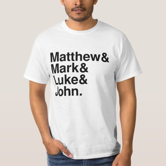 MATTHEW MARK LUKE JOHN T-SHIRT (Voorkant)
