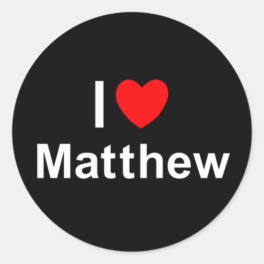 Matthew Ronde Sticker (Voorkant)