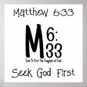 Matthew Seek Ye First Poster (Voorkant)