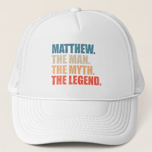 Matthew The Man The Myth The Legend T-Shirt Trucker Pet (Voorkant)