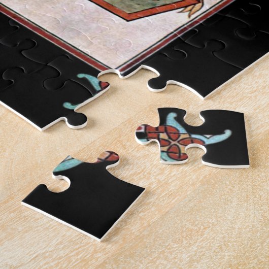 Matthew van Lindisfarne Medieval Manuscript Legpuzzel (Zijkant)