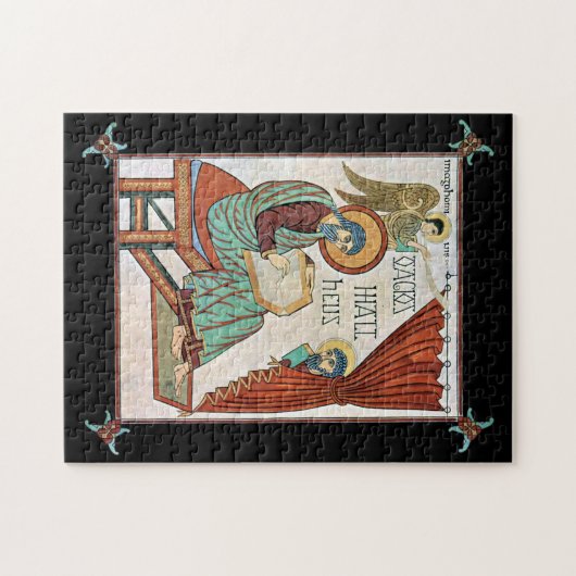Matthew van Lindisfarne Medieval Manuscript Legpuzzel (Horizontaal)