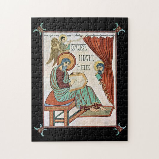 Matthew van Lindisfarne Medieval Manuscript Legpuzzel (Verticaal)
