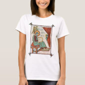 Matthew van Lindisfarne Medieval Manuscript T-shirt (Voorkant)