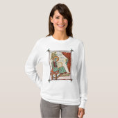 Matthew van Lindisfarne Medieval Manuscript T-shirt (Voorkant volledig)
