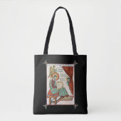 Matthew van Lindisfarne Medieval Manuscript Tote Bag (Voorkant)