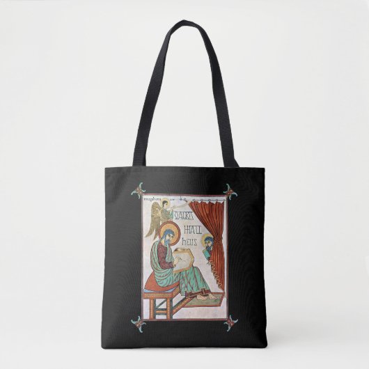 Matthew van Lindisfarne Medieval Manuscript Tote Bag (Voorkant)