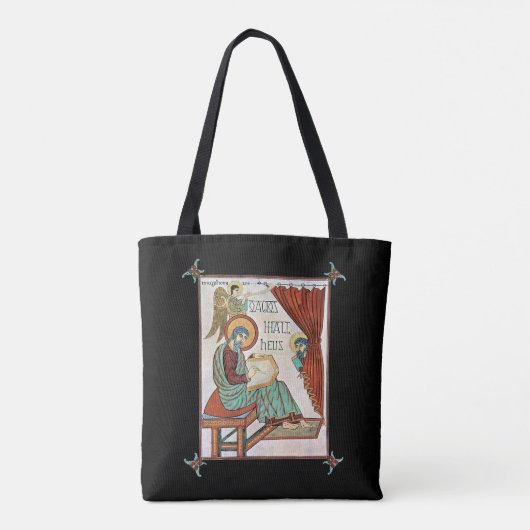 Matthew van Lindisfarne Medieval Manuscript Tote Bag (Achterkant)