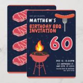 Matthew's 60ste verjaardag BBQ Uitnodigingen (Voorkant / Achterkant)