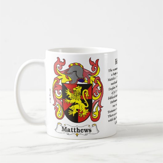 Matthews Family Coat of Arms mok (Links)
