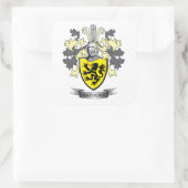 Matthews Family Crest Coat of Arms Vierkante Sticker (Tas)