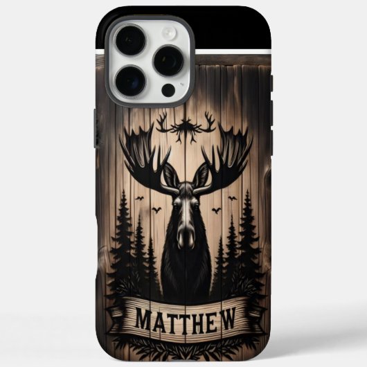 Matthew's Moose Forest-teken Case-Mate iPhone Case (Achterkant)