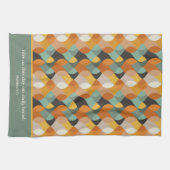 Matthey 7:11 Geef ons deze dag Retro Ovals Theedoek (Horizontaal)