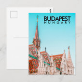 Matthias Church, Boedapest, Hongarije Briefkaart (Voorkant / Achterkant)