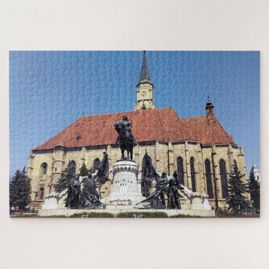 Matthias Corvinus Monument en St. Michael Church Legpuzzel (Horizontaal)
