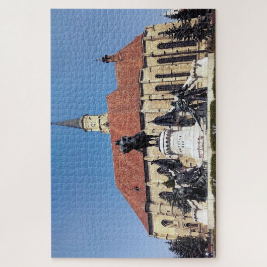 Matthias Corvinus Monument en St. Michael Church Legpuzzel (Verticaal)