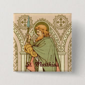 Matthias de apostel (RLS 11) Vierkante Button 5,1 Cm (Voorkant)