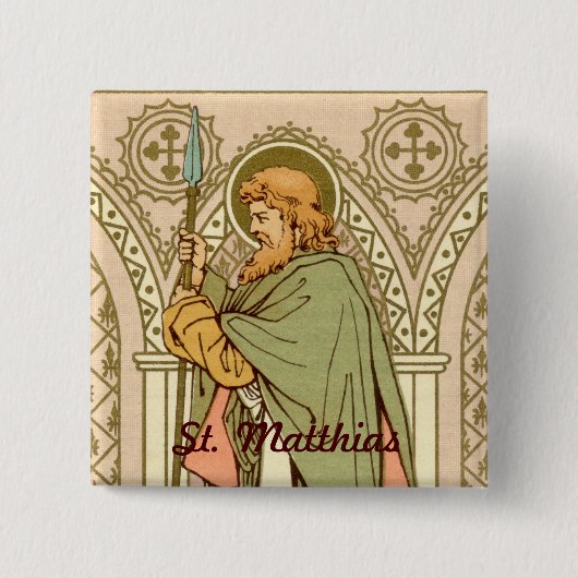 Matthias de apostel (RLS 11) Vierkante Button 5,1 Cm (Voorkant)