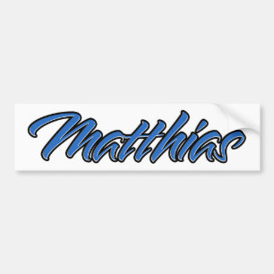 Matthias Name blue Aufkleber Sticker Autoaufkleber