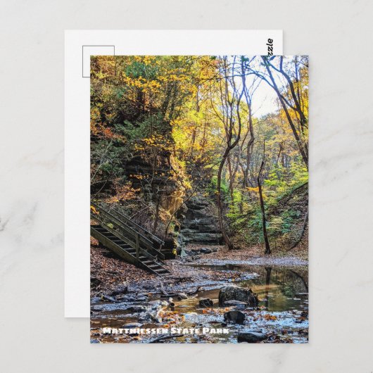 Matthiessen State Park, Utica Illinois Briefkaart (Voorkant / Achterkant)