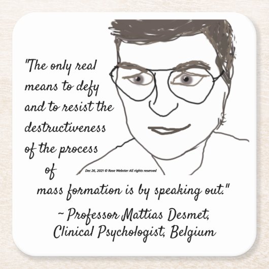 Mattias Desmet Wisdom-Onderzetters van RoseWrites Kartonnen Onderzetters (Voorkant)