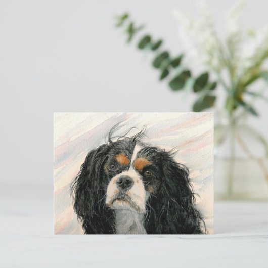 Mattie the King Charles Cavalier Spaniel Briefkaart (Staand voorkant)