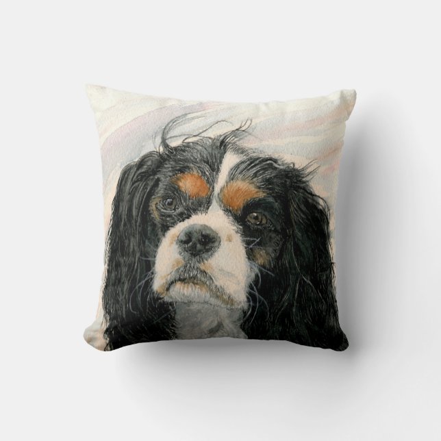 Mattie the King Charles Cavalier Spaniel Kussen (Voorkant)