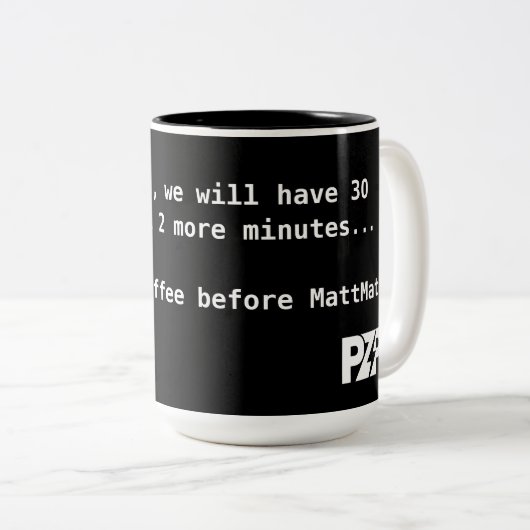 MattMathCoffeeMug Tweekleurige Koffiemok (Voorkant rechts)