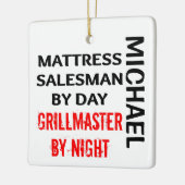 Mattress Salesman Grillmaster CUSTOM Keramisch Ornament (Links)
