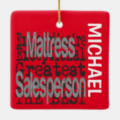 Mattress Salesperson Extraordinaire CUSTOM Keramisch Ornament (Achterkant)