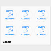 Matt's Plumbing Ronde Sticker (Vel)