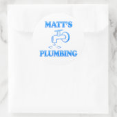 Matt's Plumbing Ronde Sticker (Tas)