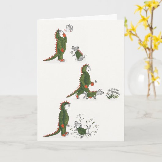 Matty- en Ty-Moederdag Kaart (Gele Bloem)