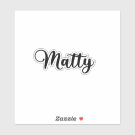 Matty Name - handgeschreven kalligrafie Sticker
