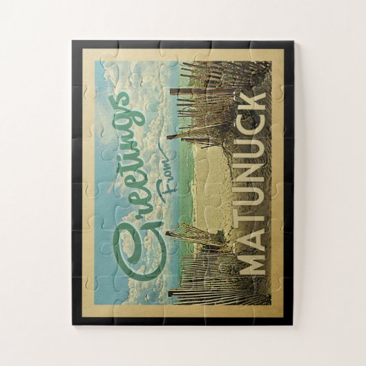 Matunuck Beach Vintage Travel Legpuzzel (Verticaal)