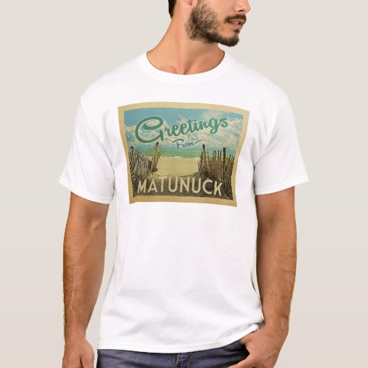 Matunuck Beach Vintage Travel T-shirt (Voorkant)