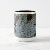 Mature Bald Eagle Hunting Wildlife Art Tweekleurige Koffiemok (Center)