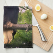 Mature Bald Eagle in Evergreen Tree Theedoek (Quarter Fold)