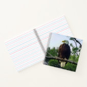 Mature Bald Eagle Pered in Tree Notitieboek (Binnen)