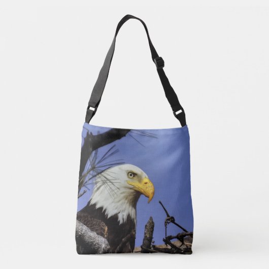 Mature Bald Eagle **Personaliseren* Crossbody Tas (Achterkant)