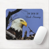 Mature Bald Eagle The desk of *Personalize* Muismat (Met muis)
