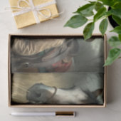 Mature Cowgirl With Horse in Field Decoupage Tissuepapier (Geschenk)