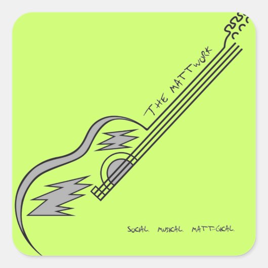 Matwerk vierkante Sticker (Voorkant)
