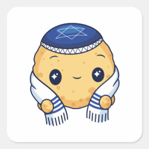 Matzah ball vierkante sticker