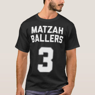 Matzah Baller 3 Grappige Joodse Matzo Ball Pun Bas T-shirt