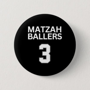 Matzah Ballers 3 Grappig Joods Pun Basketbal Team Ronde Button 5,7 Cm