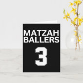 Matzah Ballers 3 Grappige Joodse Pun Basketbal Tea Kaart (Gele Bloem)